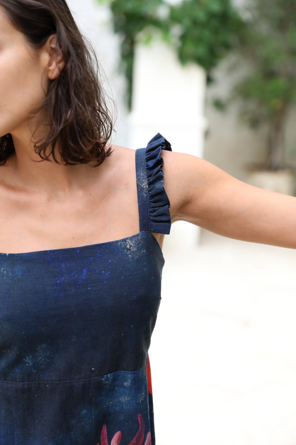 Flora Midi - Navy