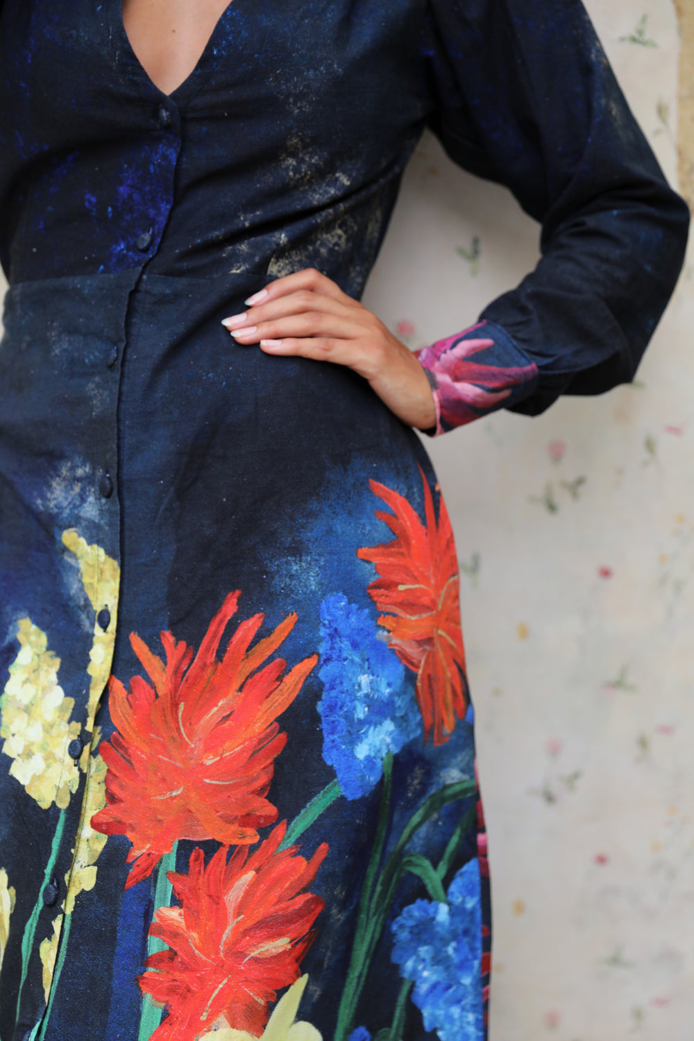 Flora Gown - Navy