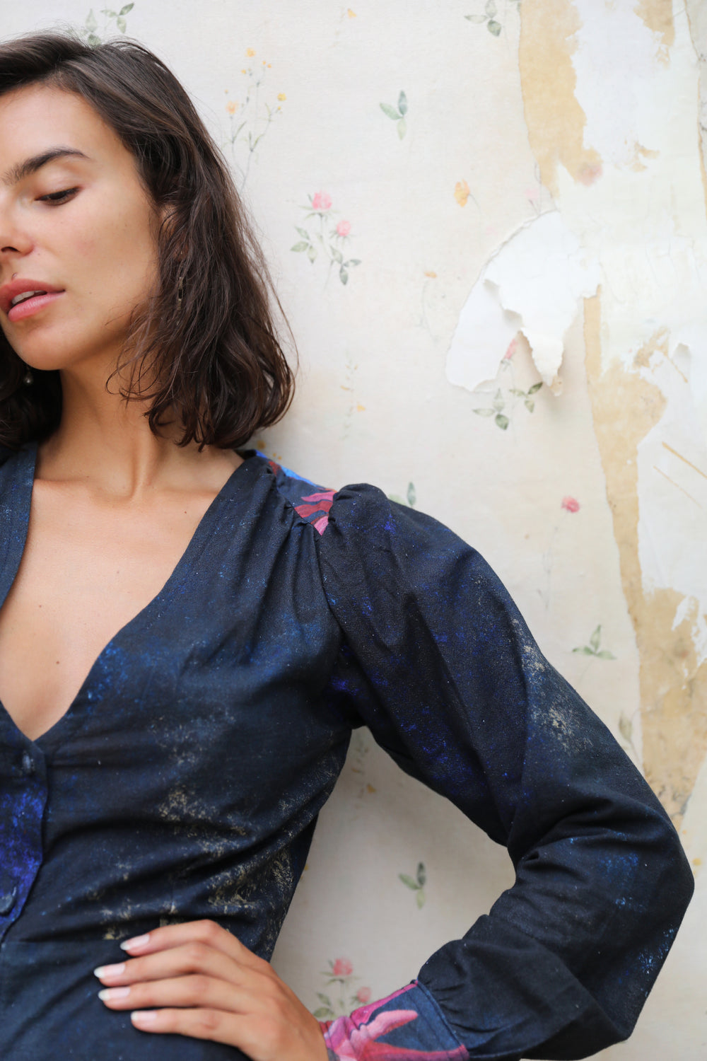 Flora Gown - Navy