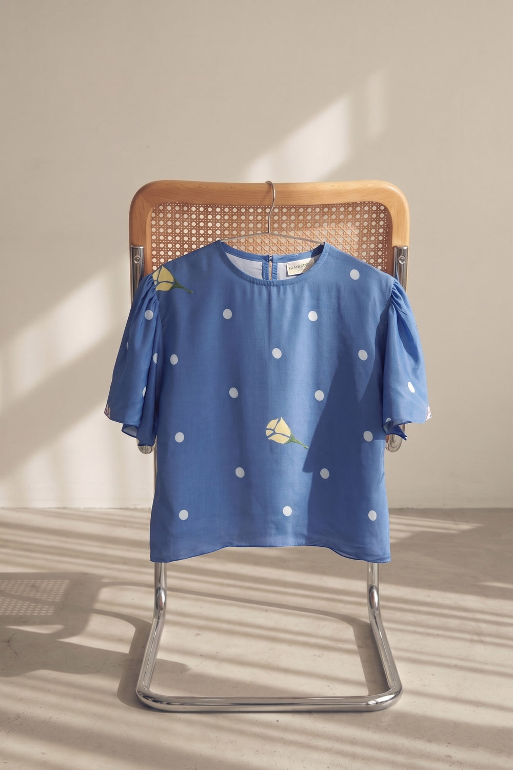 Rosé Spot Blouse - Blue