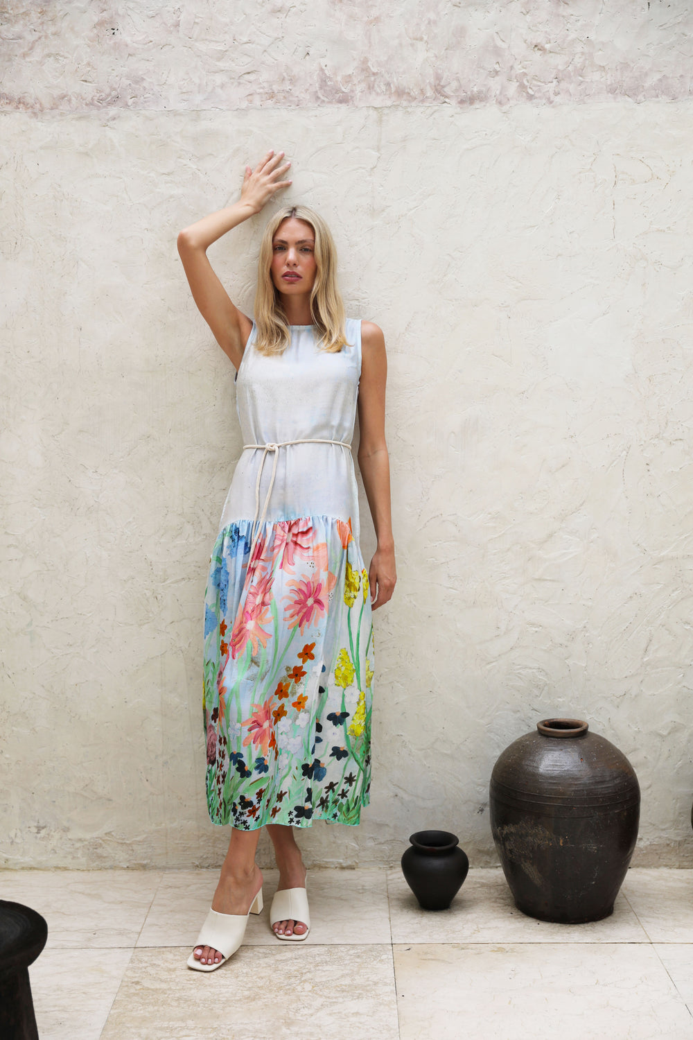 Flora Maxi Dress - Sky