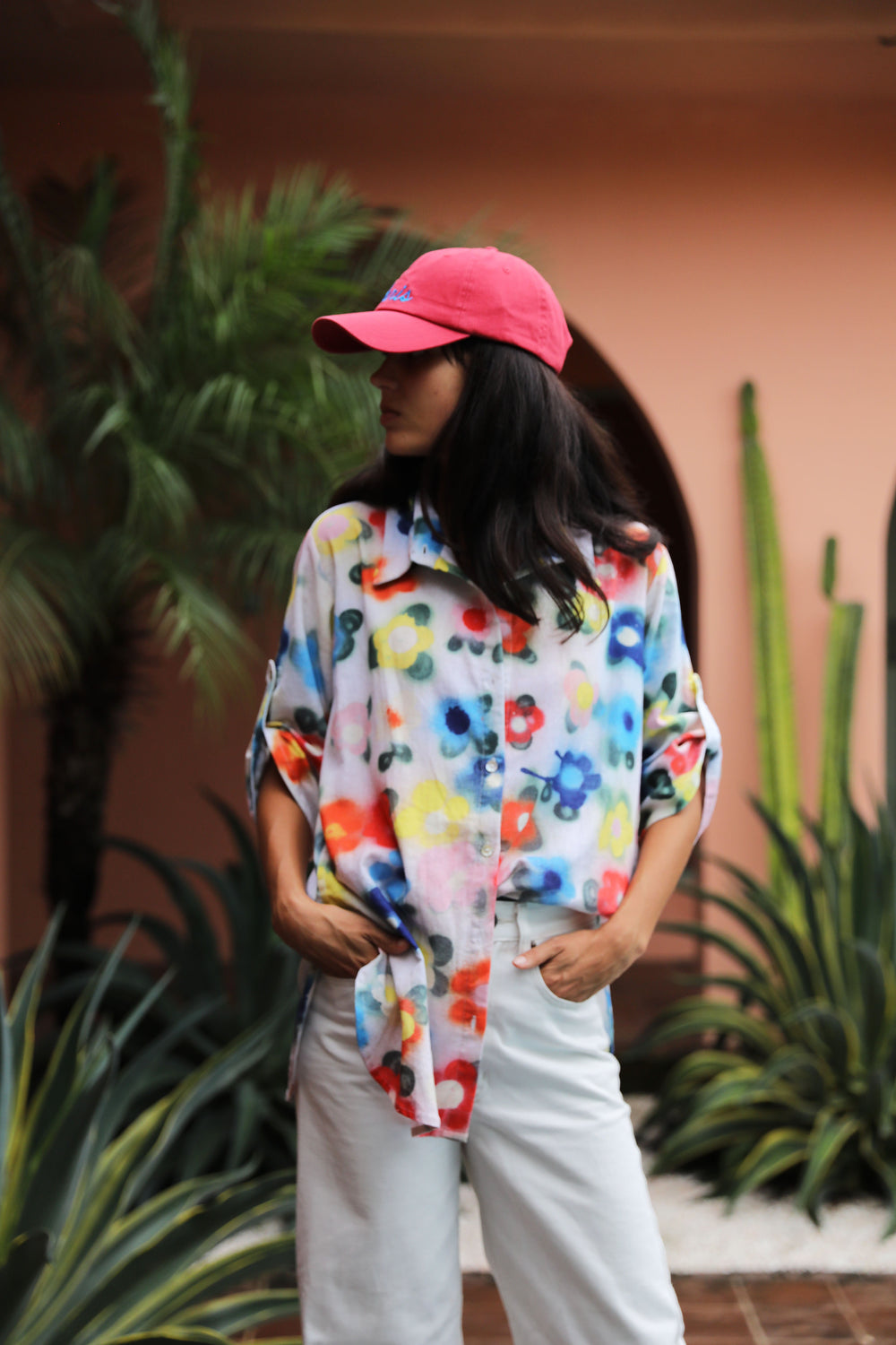 Cactus Flower Shirt - Linen