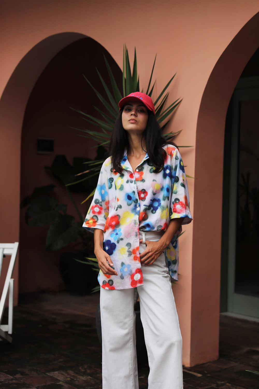 Cactus Flower Shirt - Linen