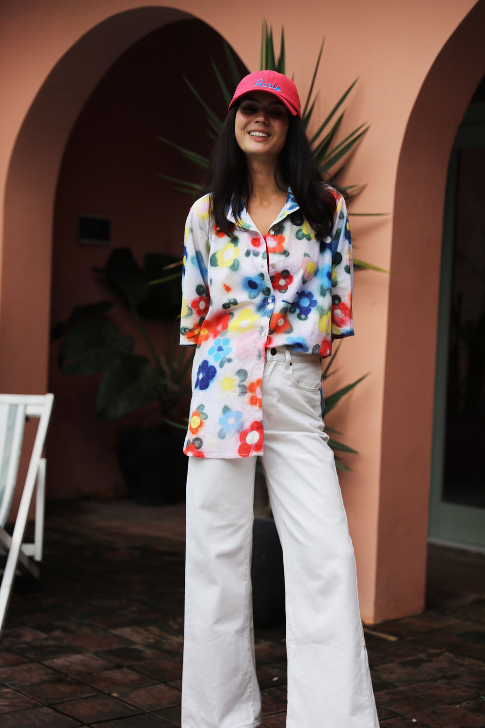 Cactus Flower Shirt  - Linen