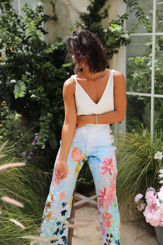 Flora Pants - Sky - Frank And Dollys