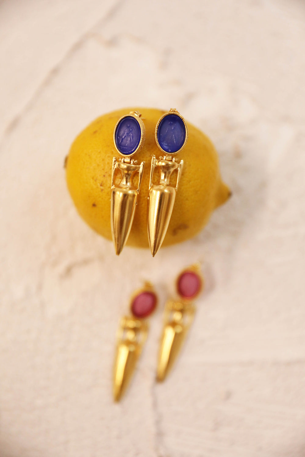 Vessel Earrings - Cobalt