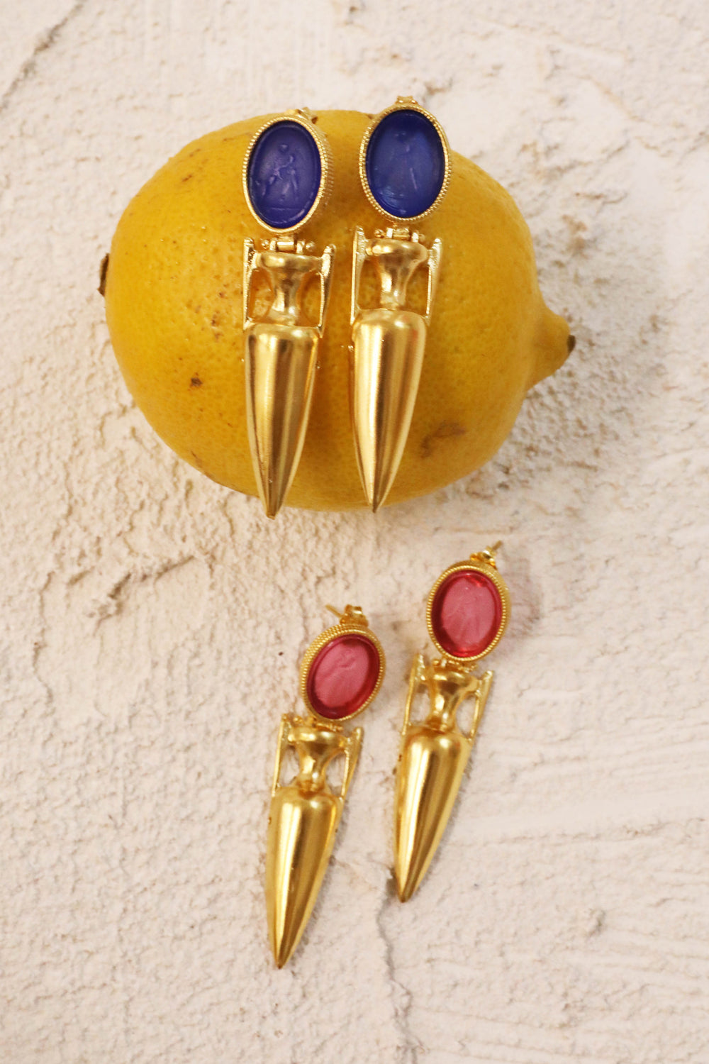 Vessel Earrings - Cobalt