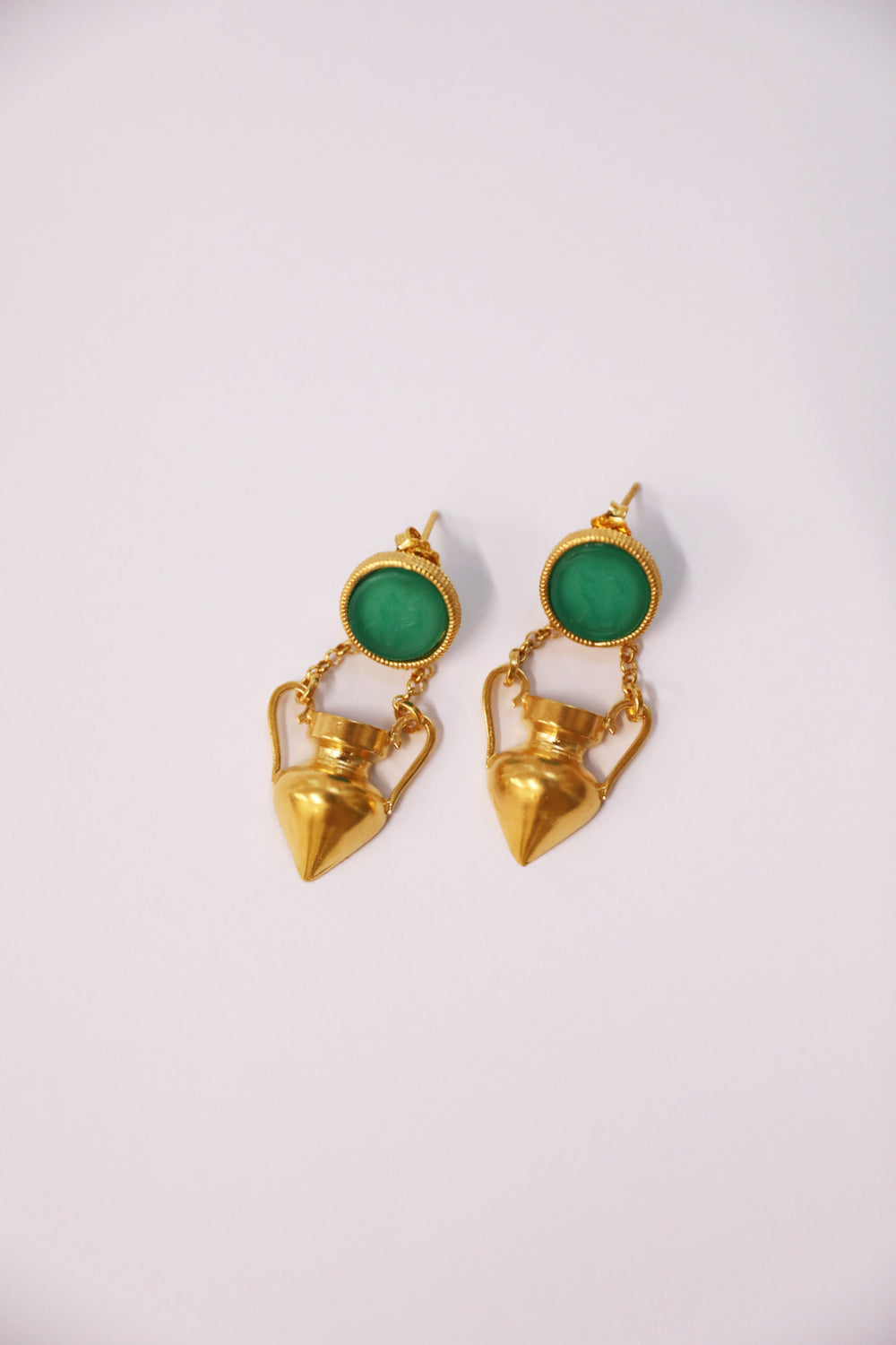 Vessel Earrings - Emerald