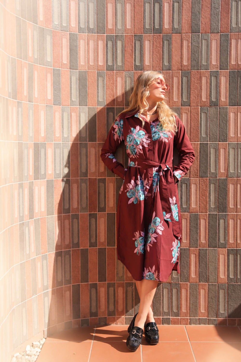 Casa Rosetta Shirt Dress - Rouge