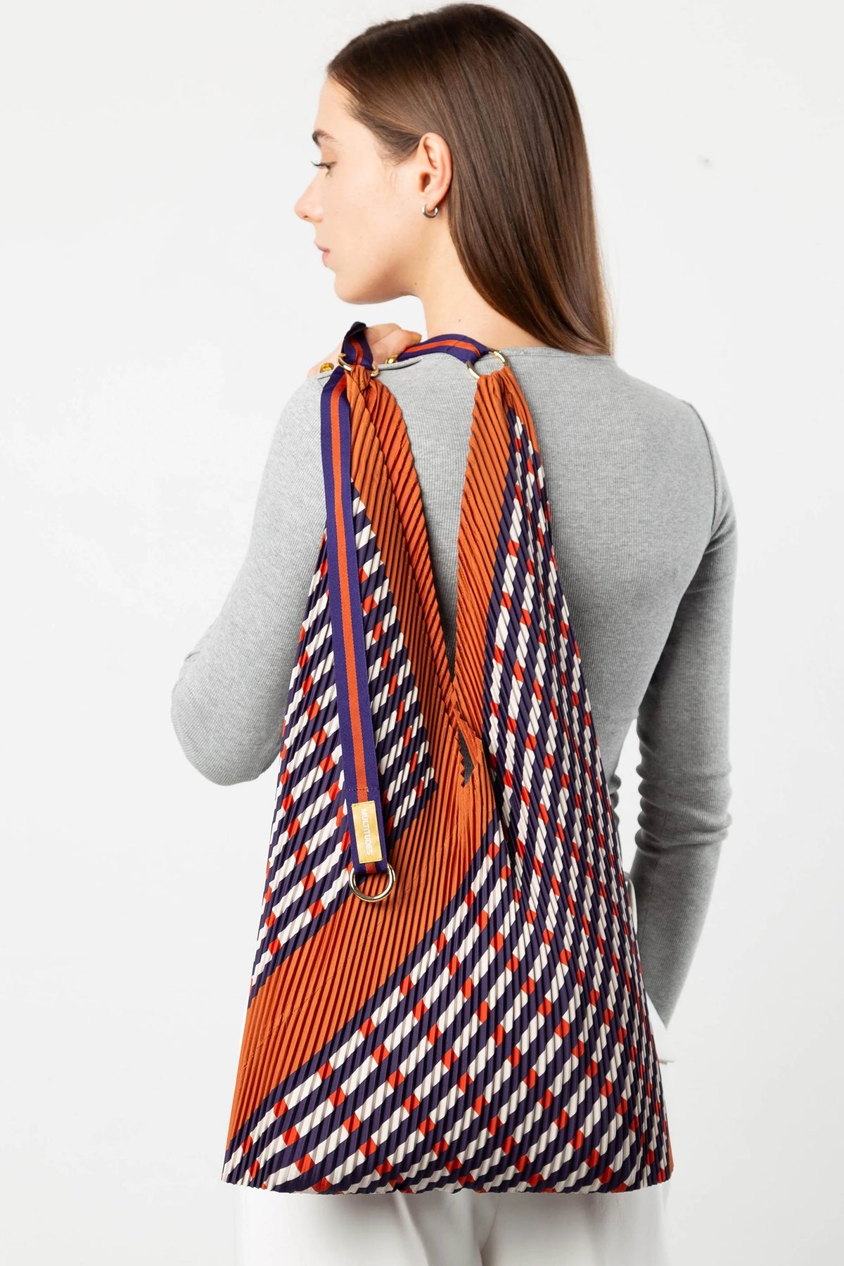 Pleated Y Bag - Sophia Terracotta