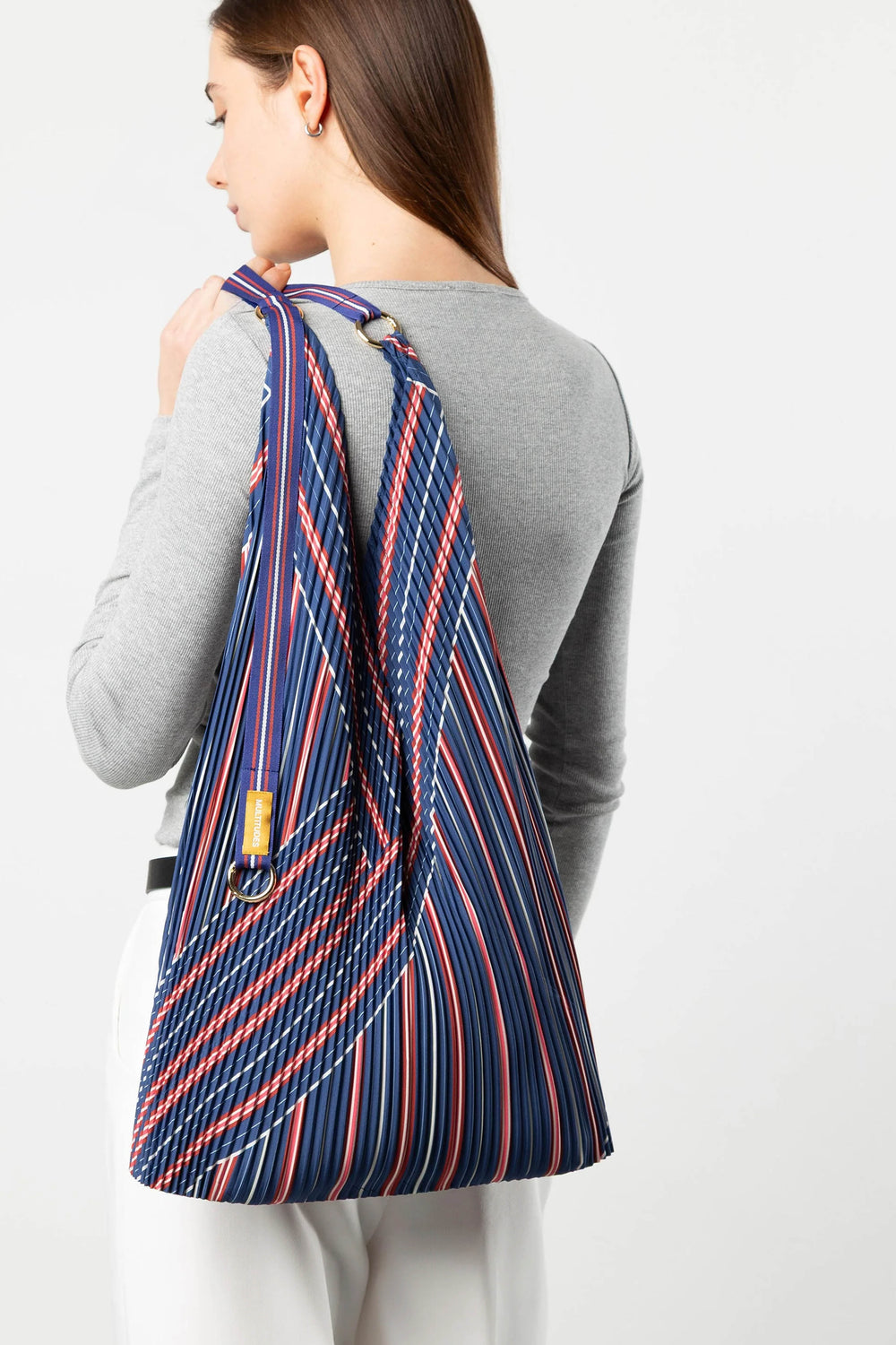 Pleated Y Bag - Stella Blue