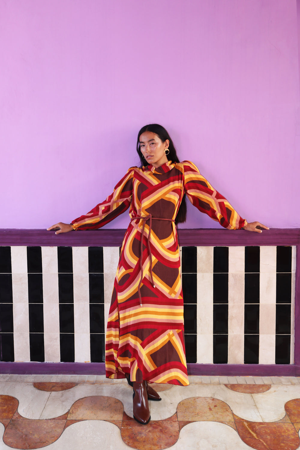 Astral Maxi Dress - Henna - Frank And Dollys