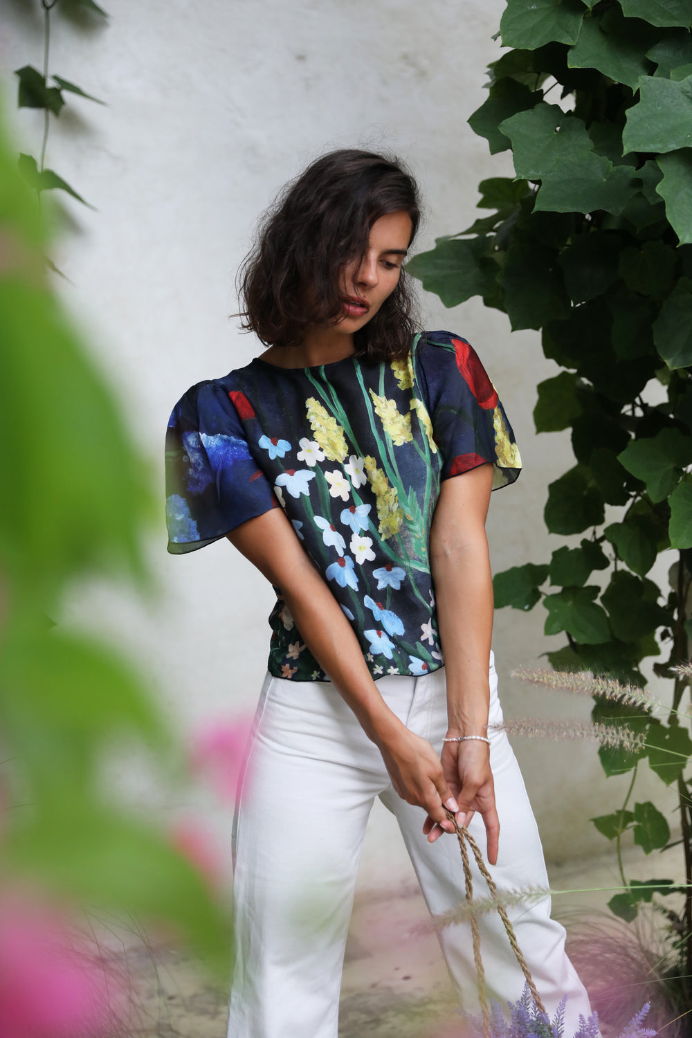 Flora Blouse - Navy - Frank And Dollys