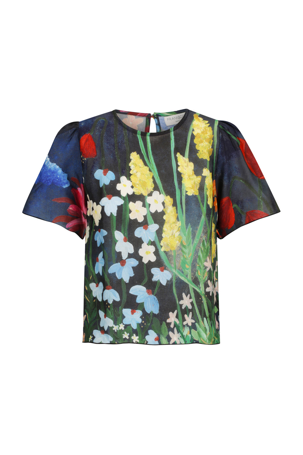 Flora Blouse - Navy - Frank And Dollys