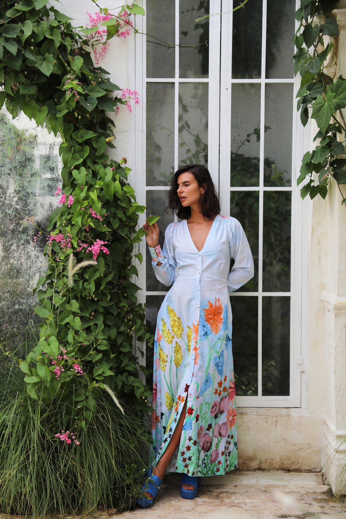 Flora Gown - Sky