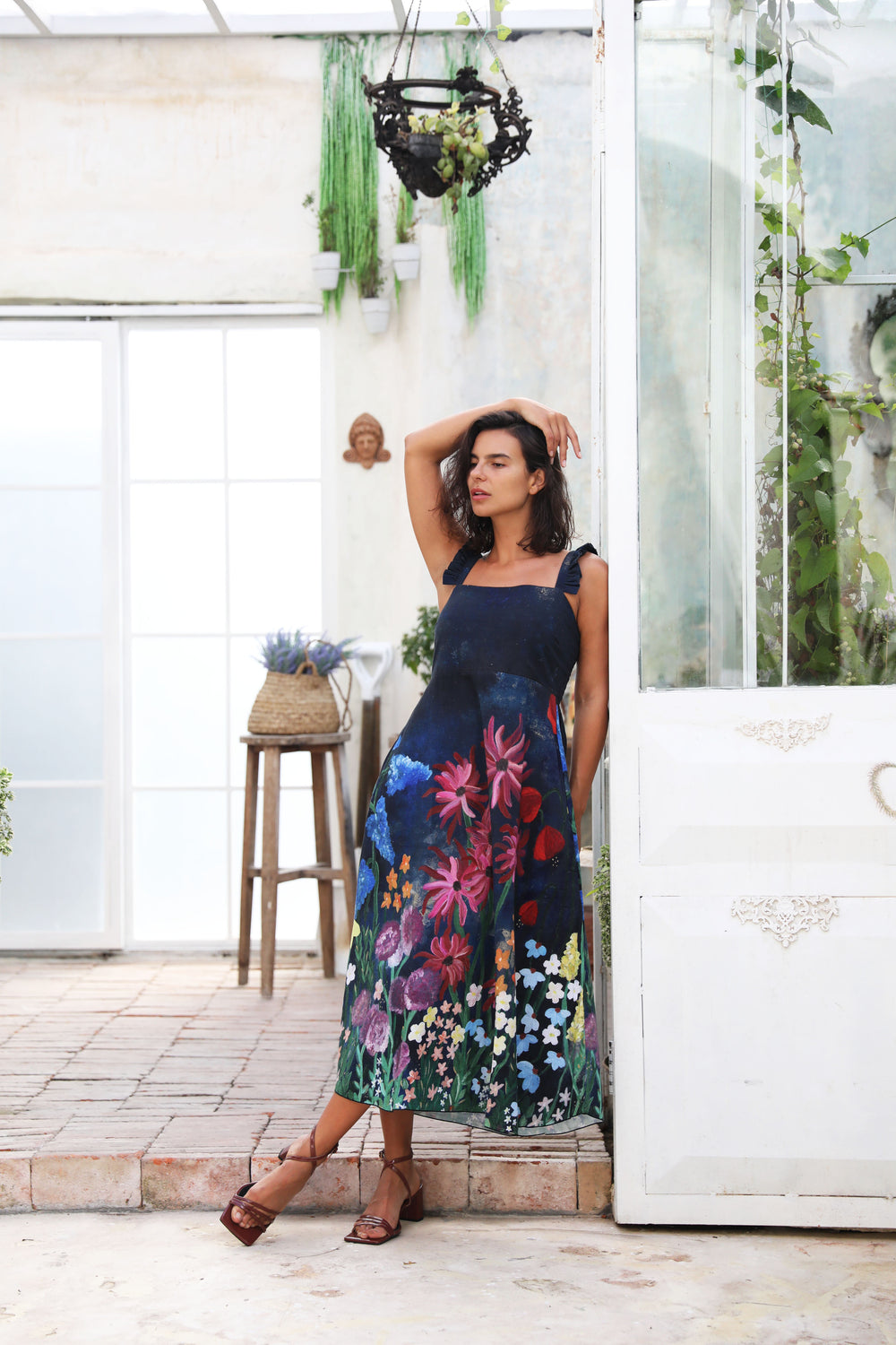 Flora Midi - Navy - Frank And Dollys