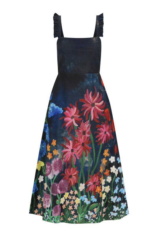 Flora Midi - Navy - Frank And Dollys