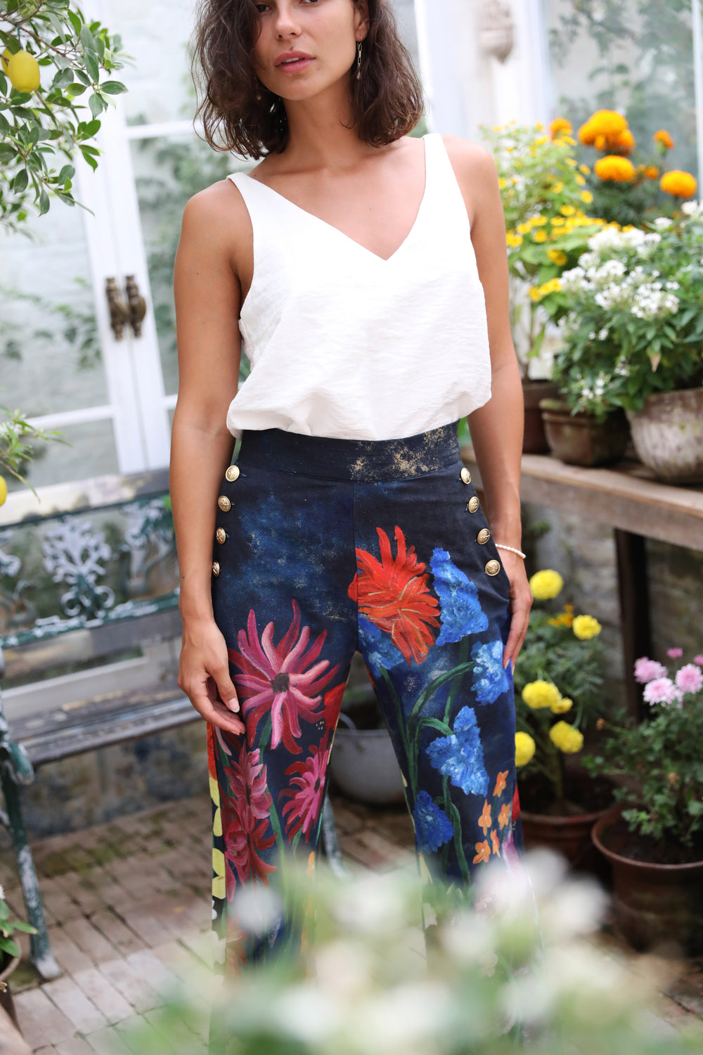 Flora Pants - Navy