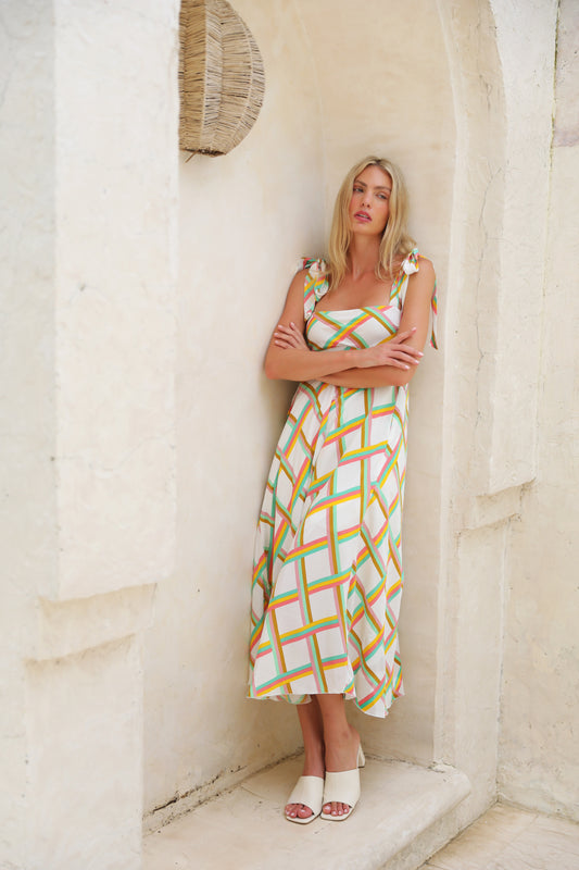 Holiday Check Midi Dress - Frank And Dollys