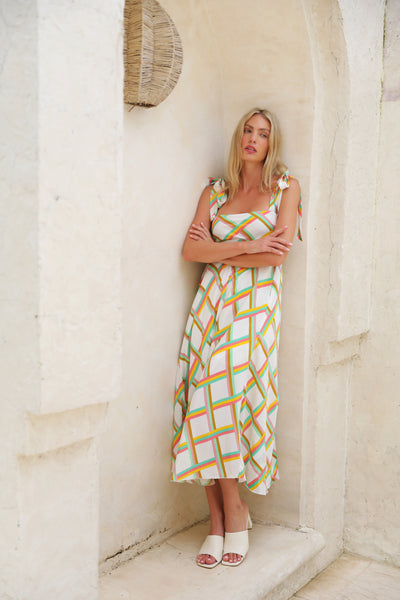 Holiday Check Midi Dress - Frank And Dollys