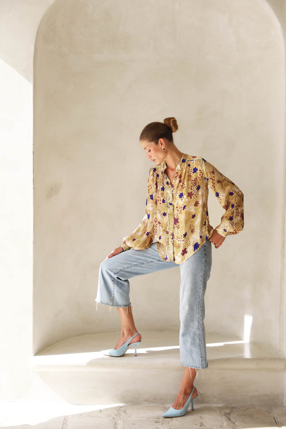 Viamo Blouse - Gold - Frank And Dollys