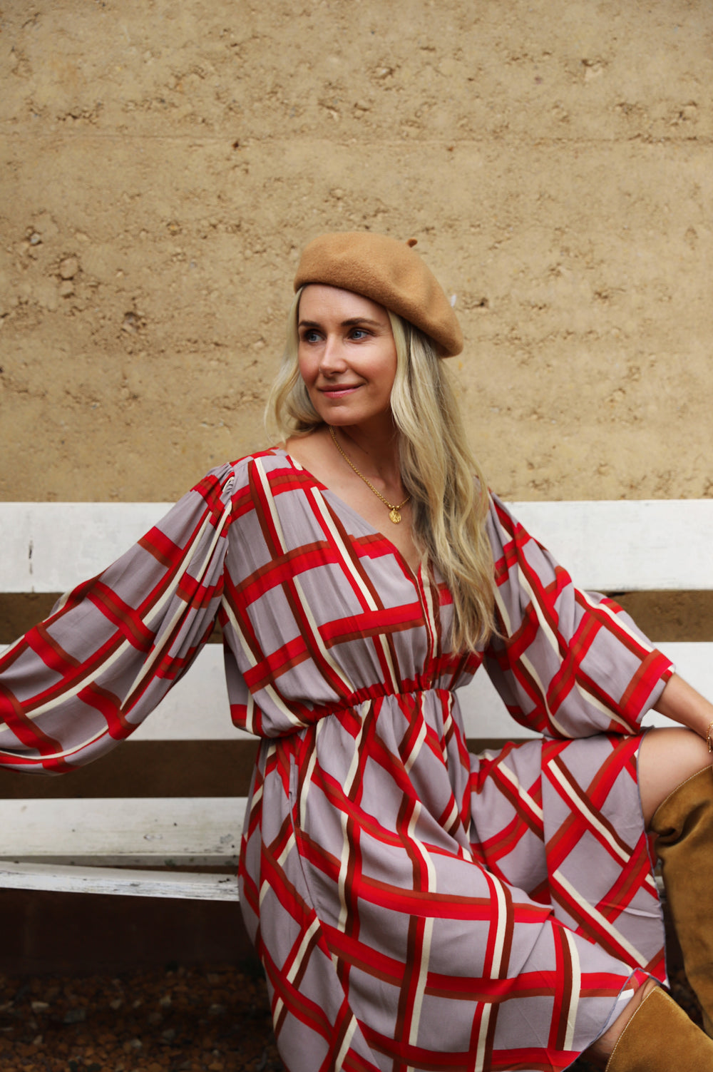 San Polo Camille Dress - Rouge