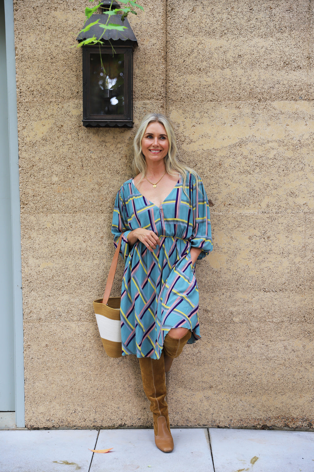 San Polo Camille Dress - Atlantic