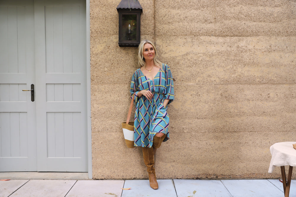 San Polo Camille Dress - Atlantic