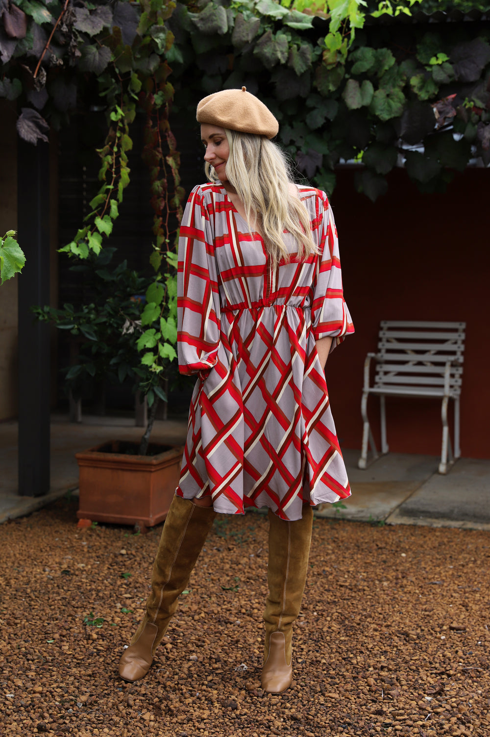 San Polo Camille Dress - Rouge - Frank And Dollys